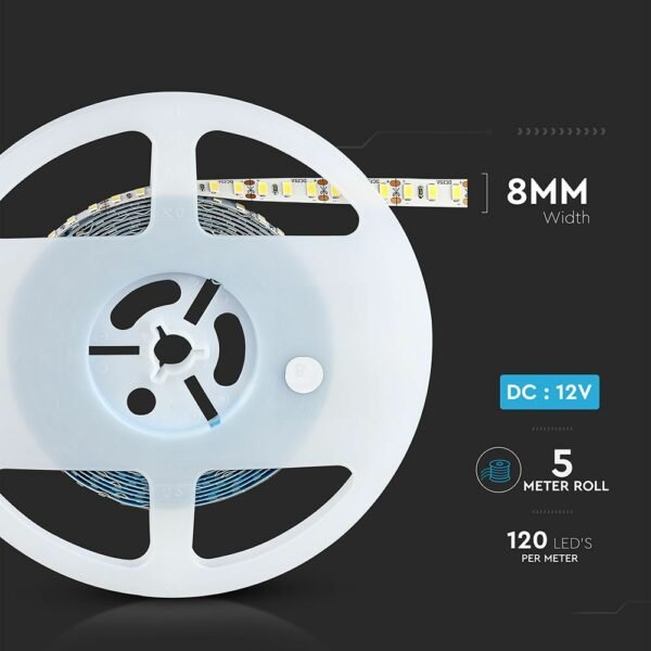 V-TAC 212162 Tαινία LED DC:12V SMD5730 18W/m IP20 3000K θερμό λευκό - Image 9