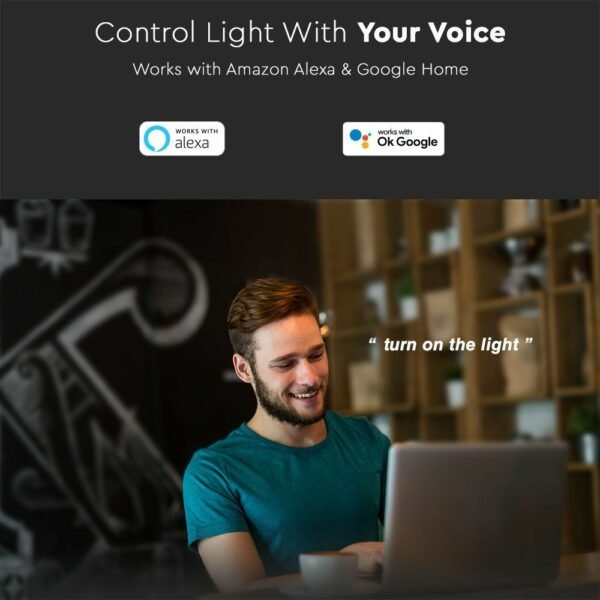 V-TAC 212756 Smart LED WiFi E14 P45 SMD 4.8W RGB+2700K-6500K Amazon Alexa & Google Home - Image 12