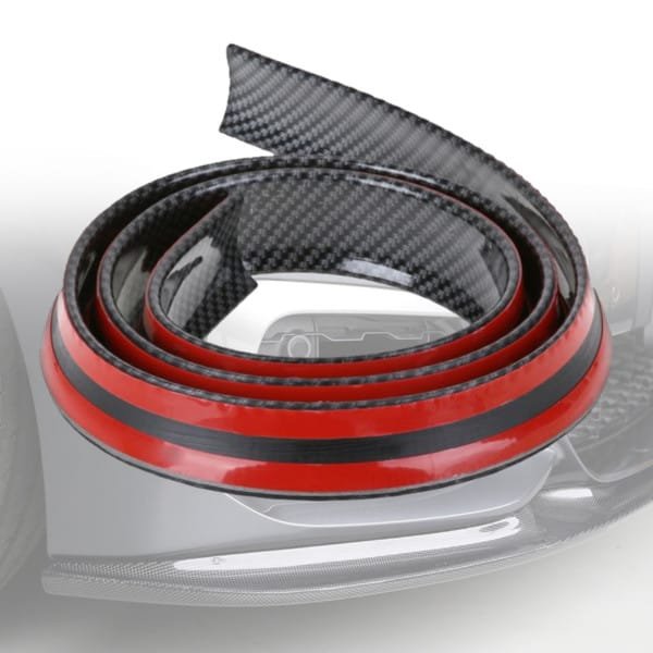 Universal lip σπόιλερ αυτοκινήτου με αυτοκόλλητο 1.5m - σε Carbon απόχρωση