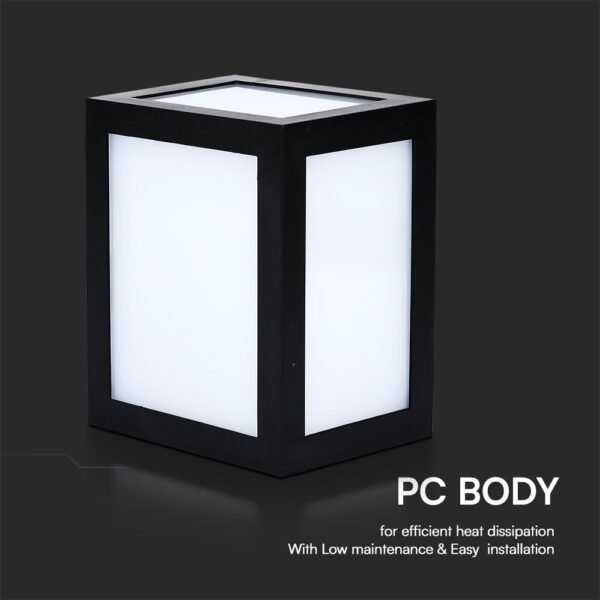 V-TAC 218342 Επιτοίχιο Φωτιστικό LED 12W 6400K IP65 Μαύρου Χρώματος - Image 5