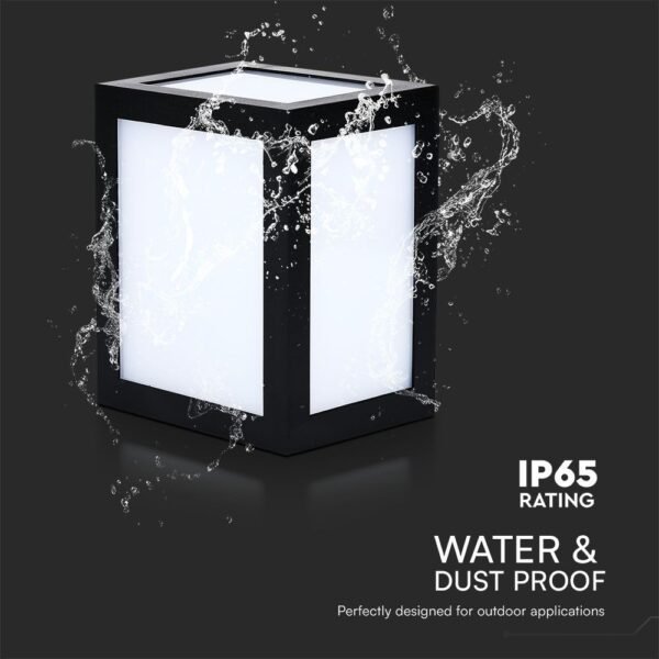 V-TAC 218342 Επιτοίχιο Φωτιστικό LED 12W 6400K IP65 Μαύρου Χρώματος - Image 7