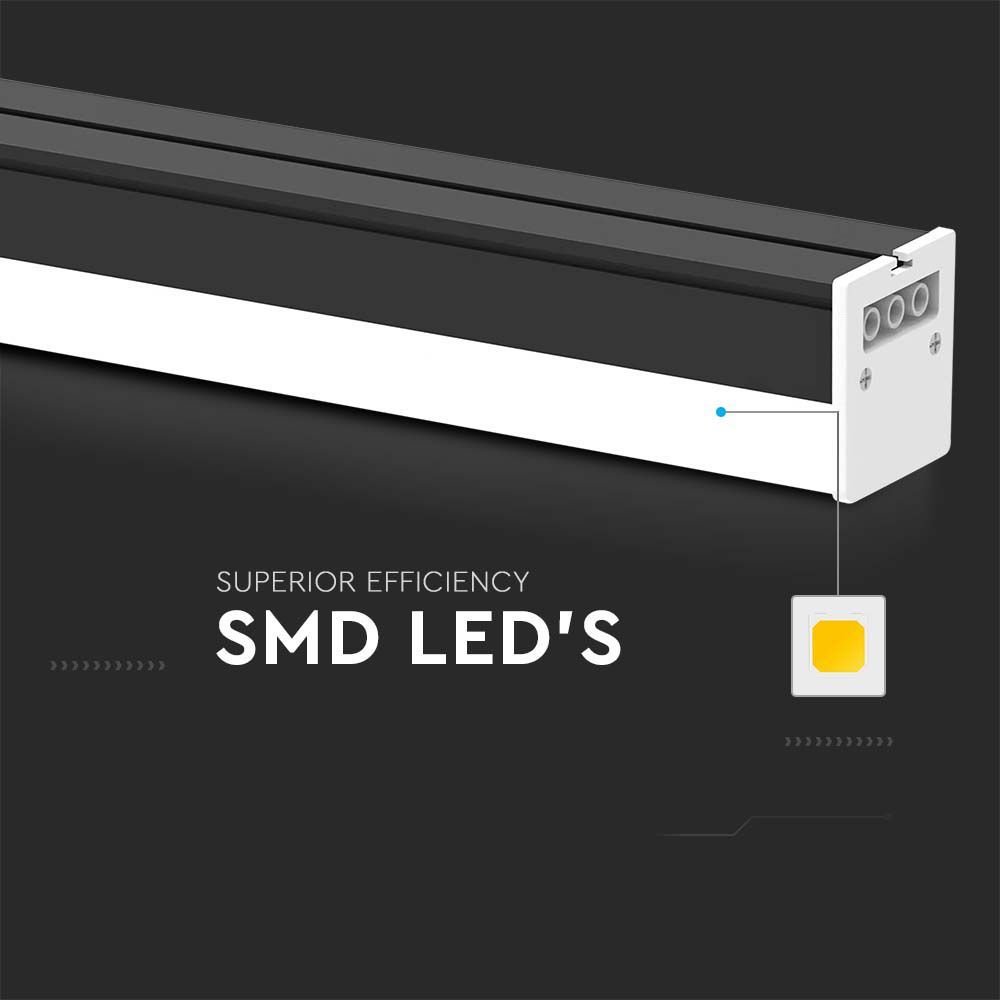 V-TAC 23000 Γραμμικό Φωτιστικό 1.20m LED 40W 4000K με Μαύρο Σώμα - Image 6