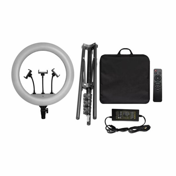 V-TAC 23047 Φωτιστικό LED Επιτραπέζιο-Δαπέδου Ring Light 55W 3 σε 1 CCT με Mαύρο Σώμα Dimmable - Image 4