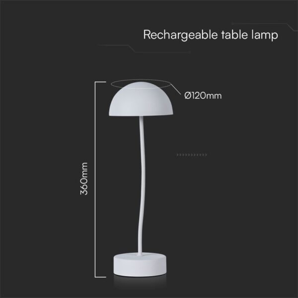 V-TAC 23092 LED Επιτραπέζιο Φωτιστικό Αφής Dimmable Λευκό Σώμα - Image 5