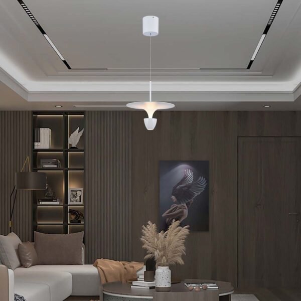 V-TAC 23102 Φωτιστικό Κρεμαστό LED 9W 230V 1000lm 120° IP20 Ζεστό Λευκό Αγνό Λευκό Σώμα - Image 2