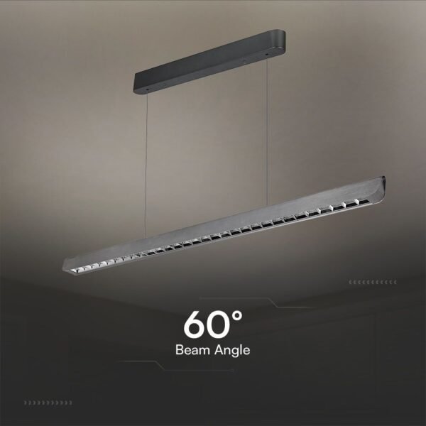 V-TAC 23343 Κρεμαστό Γραμμικό Φωτιστικό LED με Φακό 36W 2880lm 60° IP20 230V Samsung Chip CCT 3 σε 1 Γκρί Ματ Σώμα - Image 8