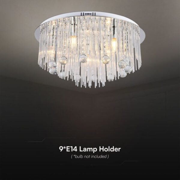 V-TAC 23360 Φωτιστικό Οροφής LED Max 9x40W E14 με Κρυστάλλους - Image 5