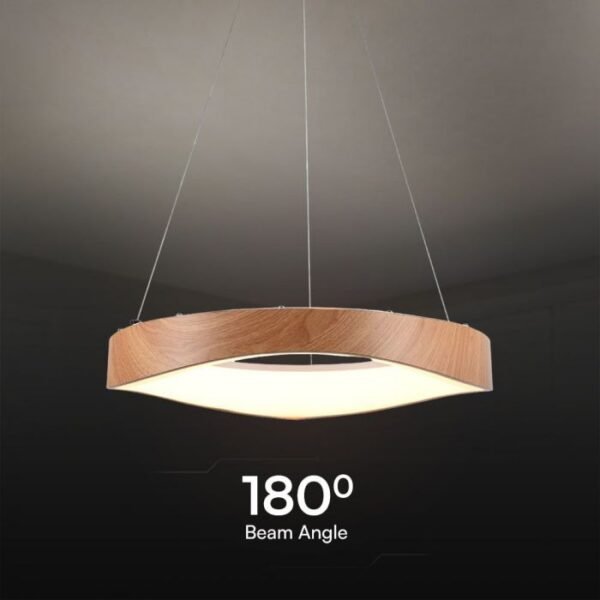 V-TAC 23364 Κρεμαστό Φωτιστικό LED 25W 2800lm IP20 180° 3000Κ Ζεστό Λευκό Φως με Ξύλινο Σώμα - Image 5