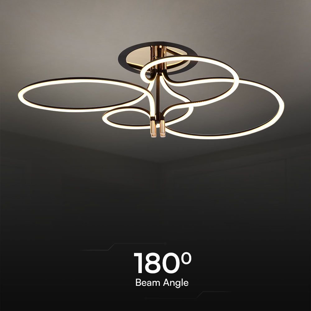 V-TAC 23371 Κρεμαστό Φωτιστικό Led 36W 4150lm IP20 180° Ζεστό Λευκό Χρυσό & Μαύρο Σώμα - Image 5