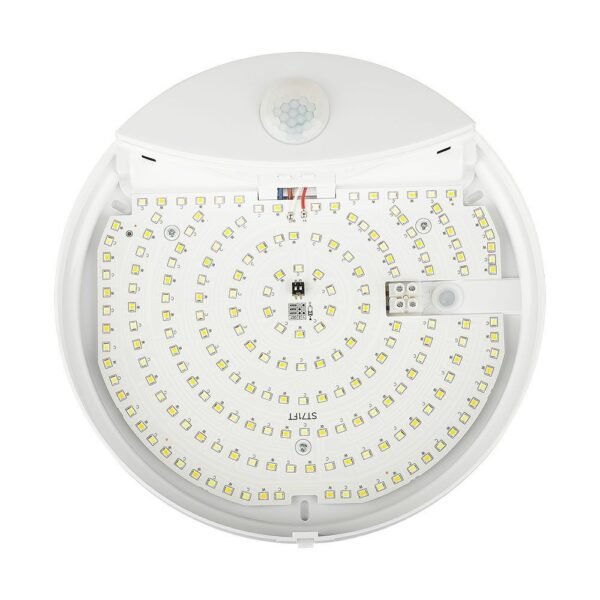 V-TAC 23420 Πλαφονιέρα 15W LED PIR Sensor SAMSUNG CHIP 3IN1 Round με Λευκό Σώμα IP44 - Image 14