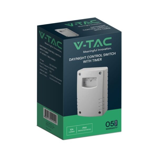 V-TAC 23423 Ανιχνευτής Μέρας-Νύχτας IP65 Λευκός - Image 3
