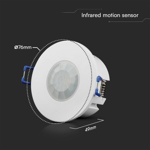 V-TAC 23426 Χωνευτός Αισθητήρας Κίνησης Οροφής 360° IP20 Λευκός Λεπτός - Image 5