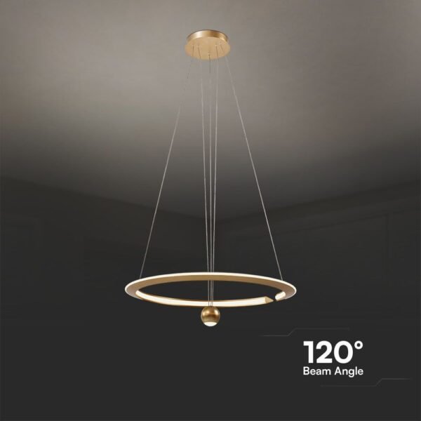 V-TAC 23431 Κρεμαστό Φωτιστικό LED 46W 3000K Dimmable Χρυσού Χρώματος - Image 8