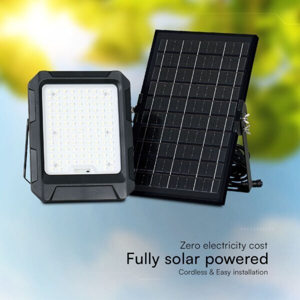 V-TAC 23438 Ηλιακός Προβολέας LED 10W 120° 1000lm IP65 με Χειριστήριο Φυσικό Λευκό - Image 5