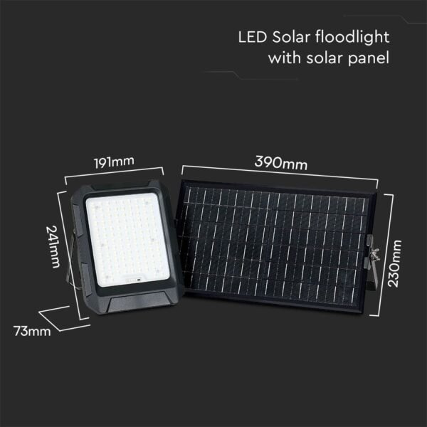 V-TAC 23439 Ηλιακός Προβολέας LED 15W 120° 1800lm IP65 με Χειριστήριο Φυσικό Λευκό - Image 4