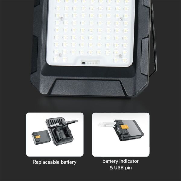 V-TAC 23439 Ηλιακός Προβολέας LED 15W 120° 1800lm IP65 με Χειριστήριο Φυσικό Λευκό - Image 9