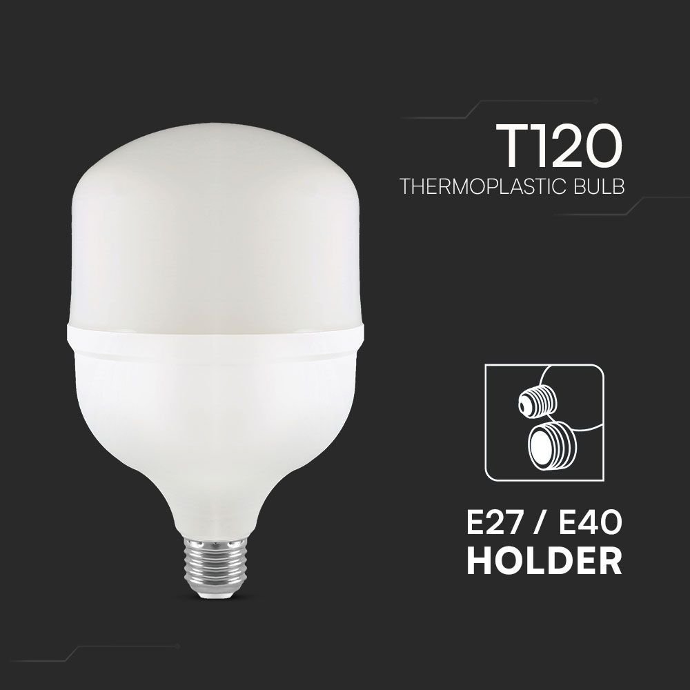 V-TAC 23572 Λάμπα LED 40W Πλαστική T120 4000K E27 σε Φυσικό Λευκό Φως - Image 6