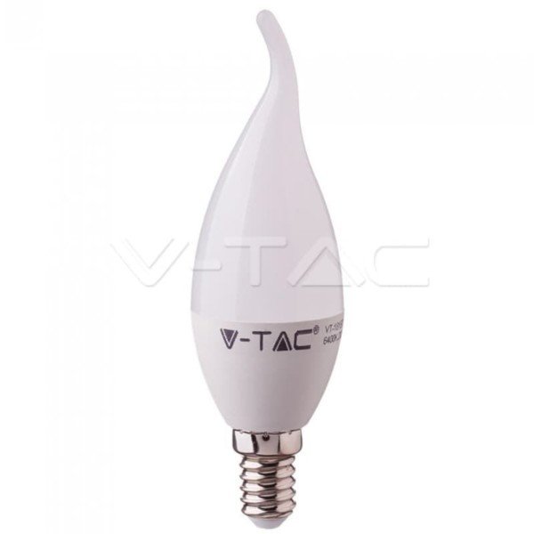 LED Κερί Σχήμα Φλόγας/Ακίδα Samsung Chip 5.5W E14 Ουδέτερο Λευκό-4000K V-Tac 118