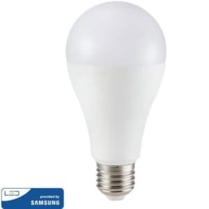 LED Plastic Samsung Chip Τύπου Αχλάδι A65 15W E27 Ψυχρό Λευκό-6400K V-Tac 161