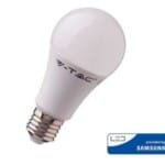 Λάμπα LED V-Tac A60 με chip SAMSUNG 8.5W E27 3000K Θερμό Λευκό -252 mμε Lms ανά Watt