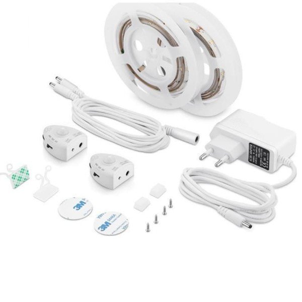 Σετ Ταινία LED Dimmable 6W με Ανιχνευτή Κίνησης για Διπλό κρεβάτι 2X1.2M  Θερμό Λευκό 3000K V-Tac 2550