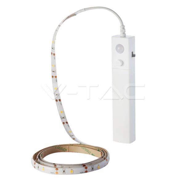 Σετ Εύκαμπτης Ταινίας LED 2.4W 4000Κ Με Αισθητήρα Κίνησης 1 μέτρο V-TAC 2574