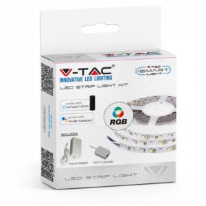 Πλήρες σετ Ταινίας LED10W 60smd 5050 Led/m RGB με Controller συμβατή με Amazon Alexa & Google Home  V-TAC 2583