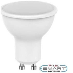 WiFi Led Έξυπνη Λάμπα 4.5W 290lm Spot GU10 110° RGB+WW (2700K Θερμό) +W (6400K Ψυχρό Λευκό) συμβατή με Amazon Alexa & Google Home V-TAC SKU 2757
