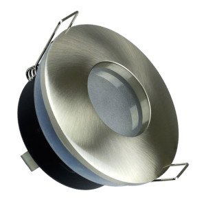 Σποτ Χωνευτό V-Tac 3614 για GU10 και MR16 Στρογγυλό Satin Nickel IP 54 με Γυαλί Ματ