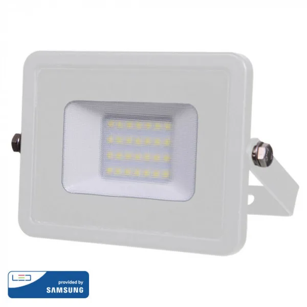 Προβολέας LED 20W Samsung Chip 3000K-Θερμό Λευκό V-TAC 442 Λευκός