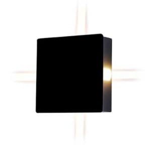 Φωτιστικό Απλίκα Τοίχου Μαύρη Τετράγωνη IP65 4W V-Tac 8211 με Θερμό Λευκό 3000Κ 4x60°