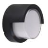 Απλίκα LED Στεγανή IP65 Πλαστική Στρογγυλή 12W 600 lms Μαύρη 3000K Θερμό Λευκό V-Tac 8537