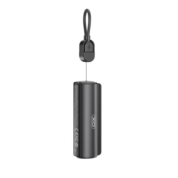 XO PR281 Mini Powerbank 5000mAh με Ενσωματωμένο Φακό και Καλώδιο Φόρτισης Type-C - Image 3
