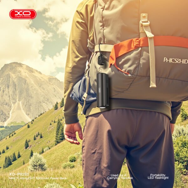 XO PR281 Mini Powerbank 5000mAh με Ενσωματωμένο Φακό και Καλώδιο Φόρτισης Type-C - Image 7