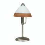 InLight Επιτραπέζιο φωτιστικό από νίκελ ματ μέταλλο και καφέ γυαλί (3432-Καφέ)