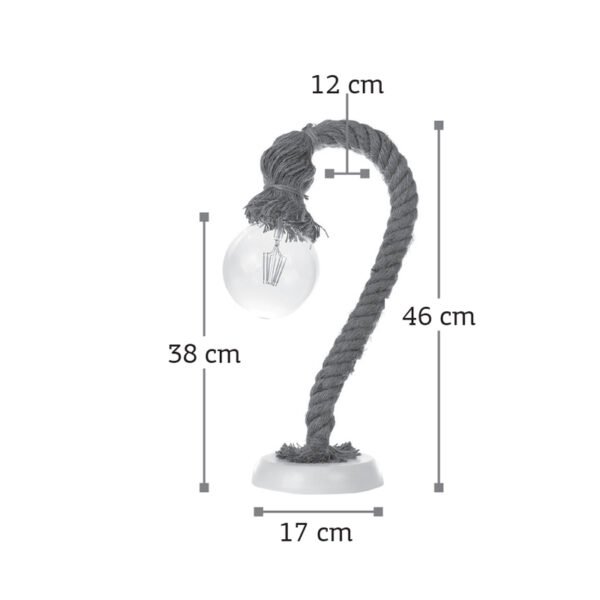 InLight Επιτραπέζιο φωτιστικό από καφέ σχοινί (3439-WH) - Image 2