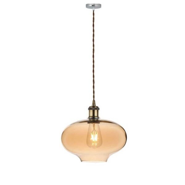 Κρεμαστό Φωτιστικό 1Φ Amber Γυαλί V-TAC 3741