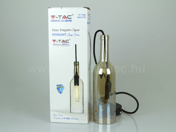 Μπουκάλι Amber Γυαλί Κρεμαστό Φωτιστικό Ε14 1Φ V-TAC 3770 - Image 2