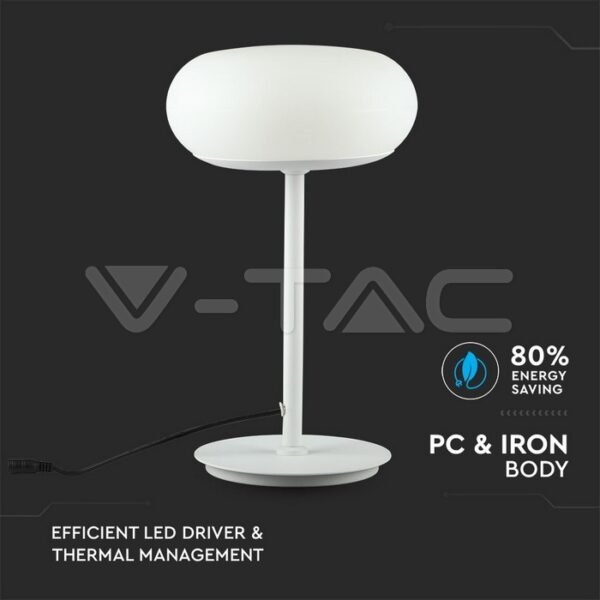 V-TAC 40081 Επιτραπέζιο φωτιστικό LED 25W Λευκό Θερμό Λευκό Dimmable - Image 4
