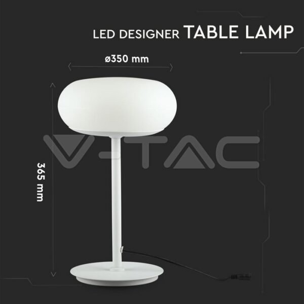 V-TAC 40081 Επιτραπέζιο φωτιστικό LED 25W Λευκό Θερμό Λευκό Dimmable - Image 7