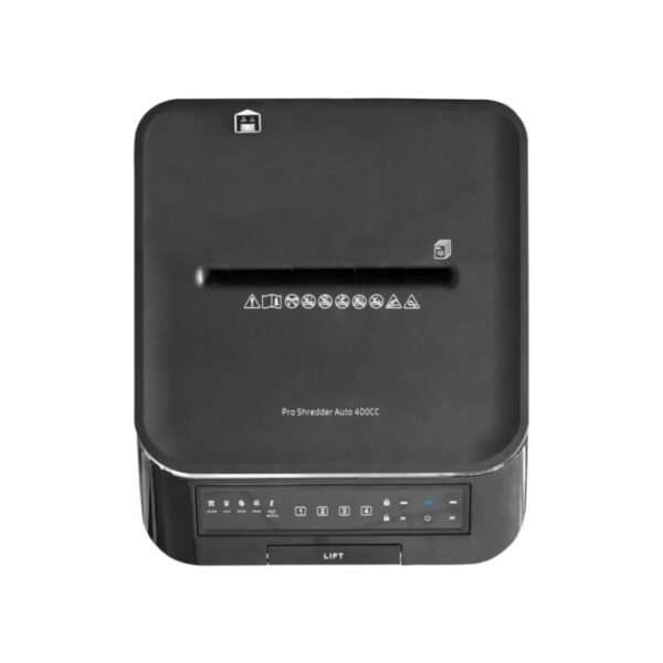 HP Pro Shredder Auto 400CC – 2822 Μαύρος καταστροφέας εγγράφων με συνδετήρες και καρτών Cross Cut P4 – 10 Manual /400 Auto x A4 – 53L - Image 5