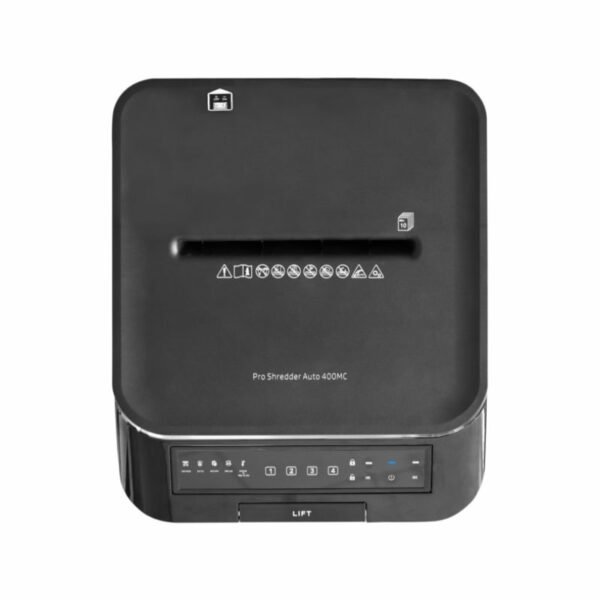 HP Pro Shredder Auto 400MC – 2823 Μαύρος καταστροφέας εγγράφων με συνδετήρες και καρτών Micro Cut P5 – 10 Manual/400 Auto x A4 – 53L - Image 6