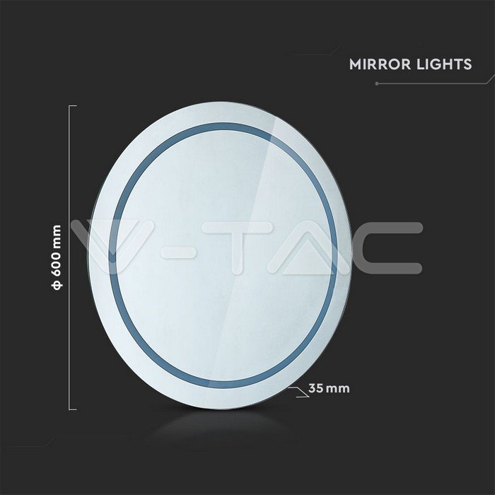V-TAC 40481 Φωτιστικό Καθρέπτης 25W LED 600*35mm IP44 6400K - Image 4