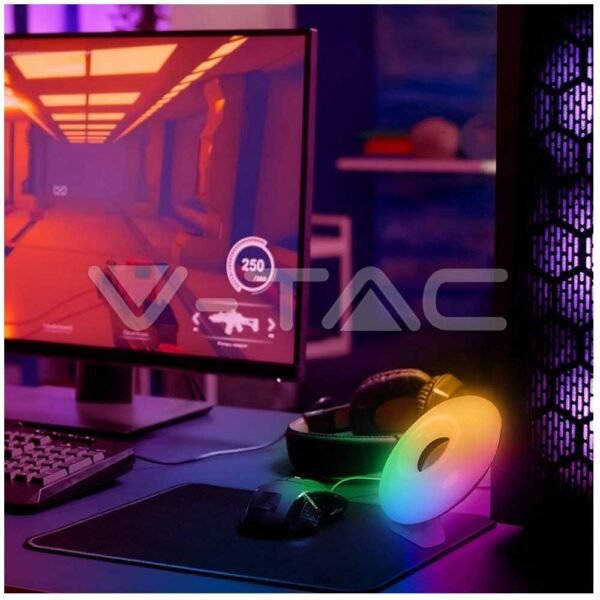 LED WiFi επιτραπέζιο φωτιστικό 4W RGB+CCT με λευκό σώμα Amazon Alexa & Google Home 405861 V-TAC - Image 2