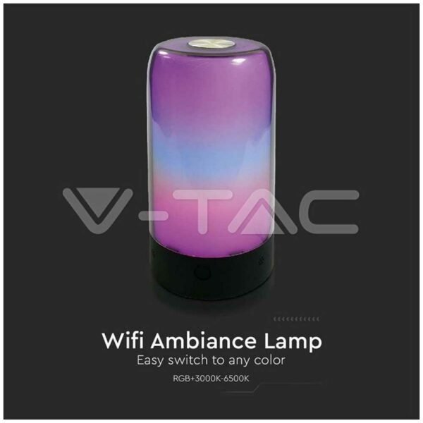 WiFi LED Επιτραπέζιο Φωτιστικό 8W RGB Μαύρο Σώμα USB Amazon Alexa & Google Home 405871 V-Tac - Image 8