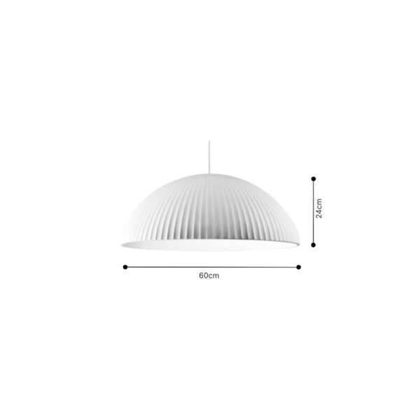 Inlight Κρεμαστό φωτιστικό λευκό από γύψο 1XE27 D:60cm (4063-White) - Image 2