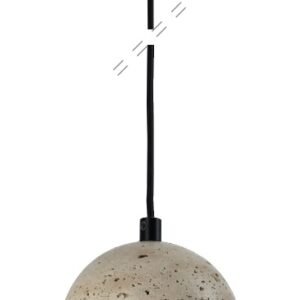 InLight Κρεμαστό φωτιστικό γκρι από travertine marble 1XGU10 D:11 x 11cm (4087)