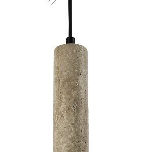 InLight Κρεμαστό φωτιστικό γκρι από travertine marble 1XGU10 D:7,5 x 30cm (4090)