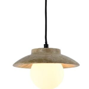 InLight Κρεμαστό φωτιστικό γκρι από travertine marble 1XG9 D:20 x 12.5cm (4093)