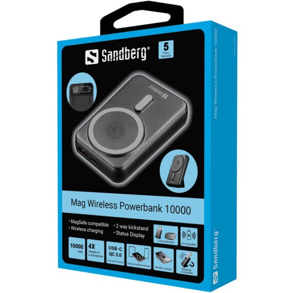 Sandberg Mag Wireless Powerbank 10000 - Image 2